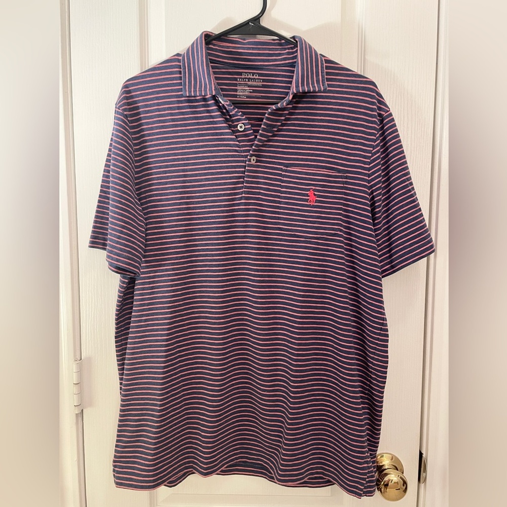 Polo by Ralph Lauren Performance Classic Fit Men's Striped Polo sz M Medium